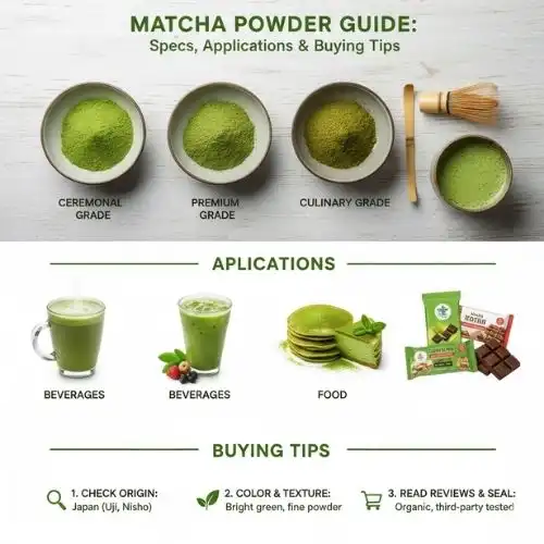 Matcha Powder Guide: Specs, Applications & Buying Tips
